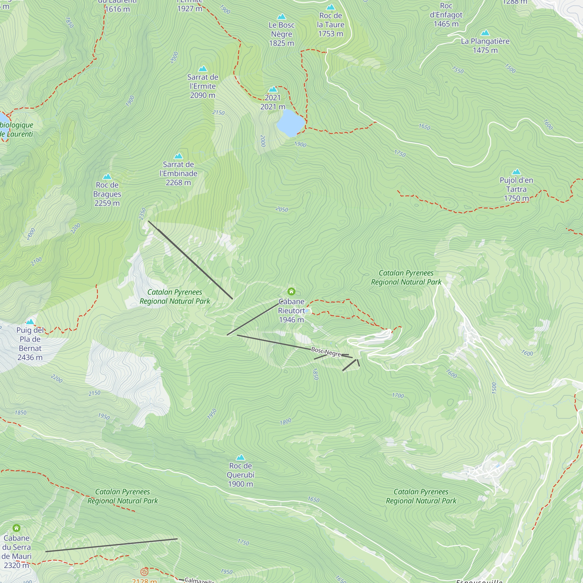 Cabane Rieutort map