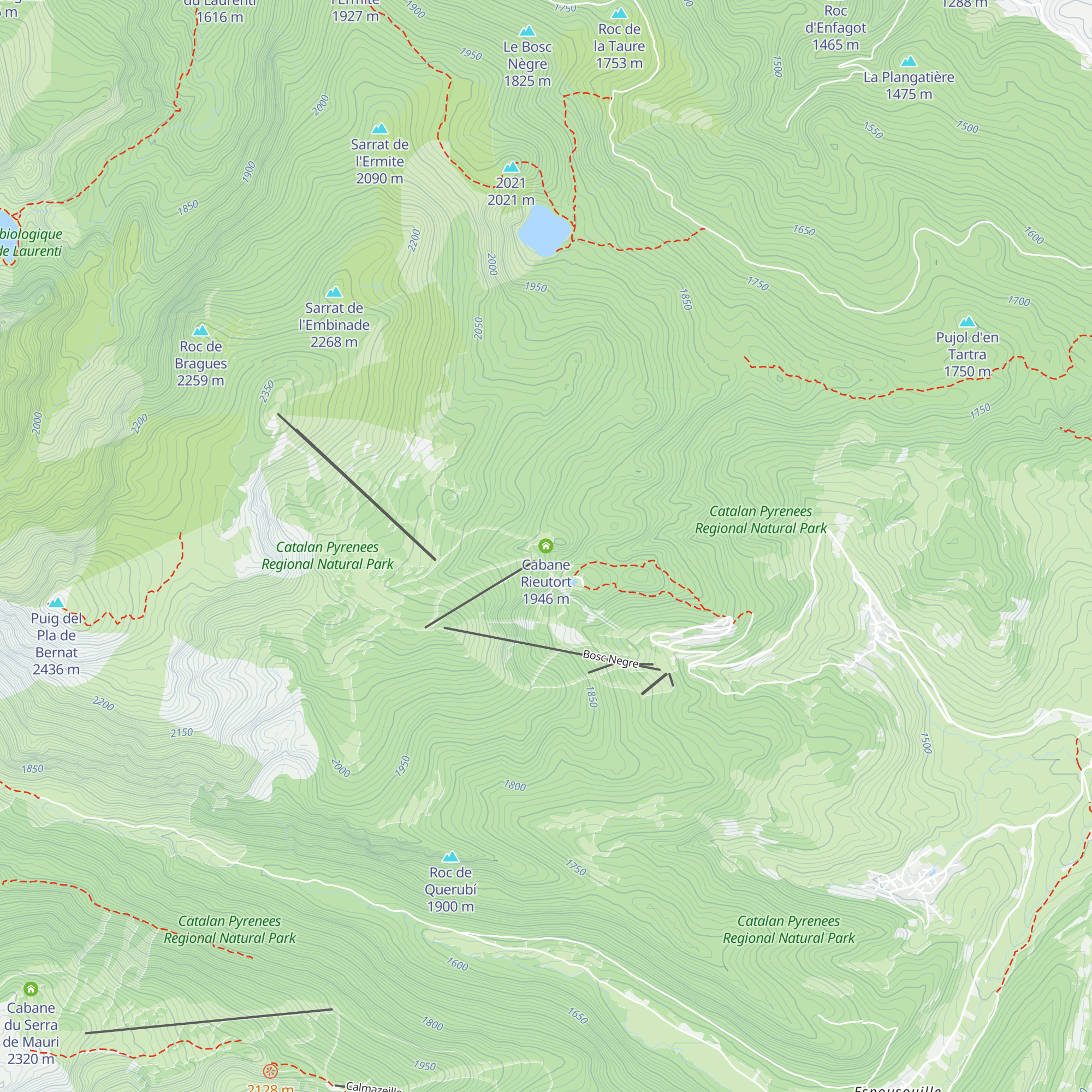 Cabane Rieutort map