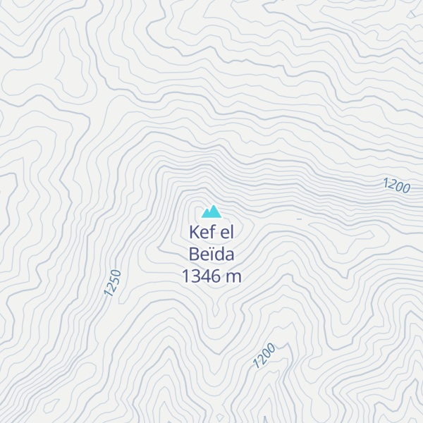 Map of Kef el Beïda
