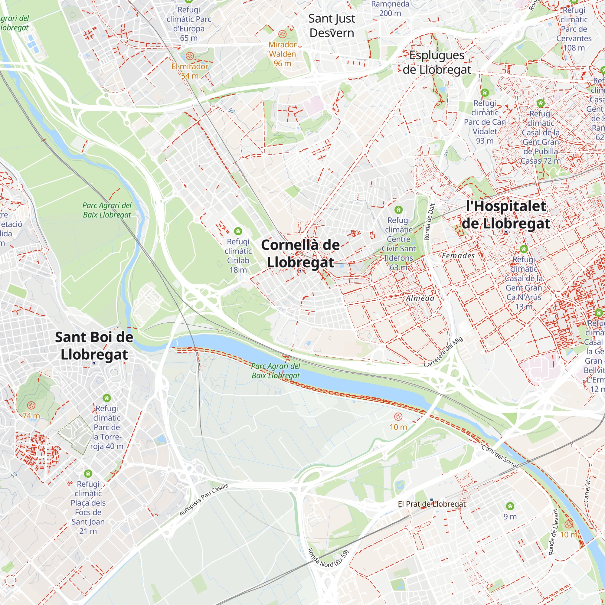 Refugi climàtic Biblioteca Marta Mata map