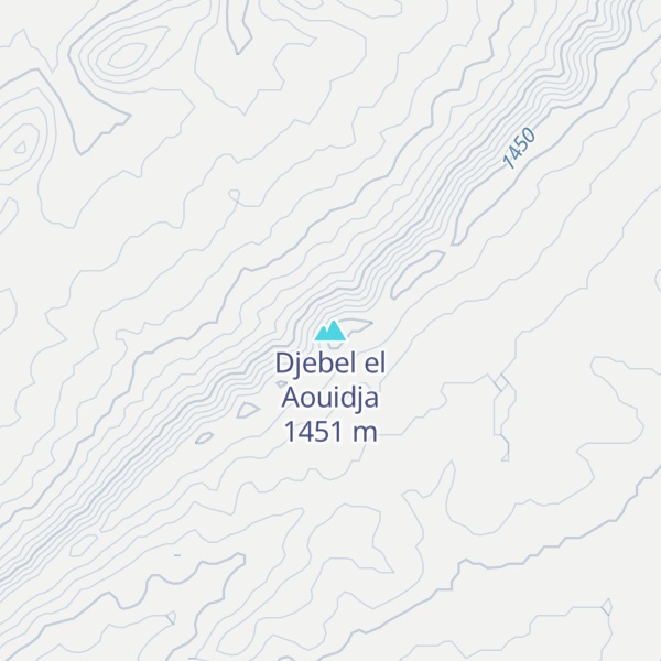 Map of Djebel el Aouidja