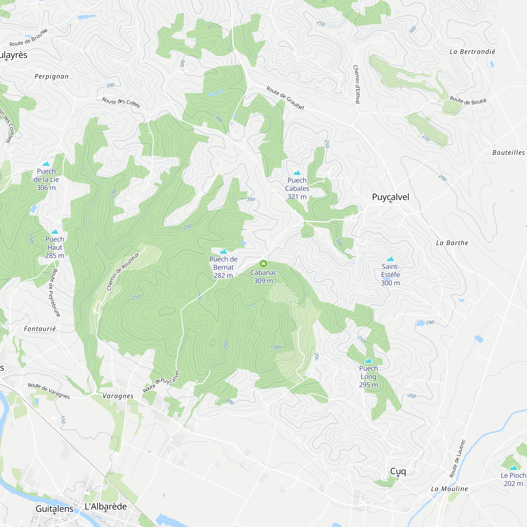 Cabanac map