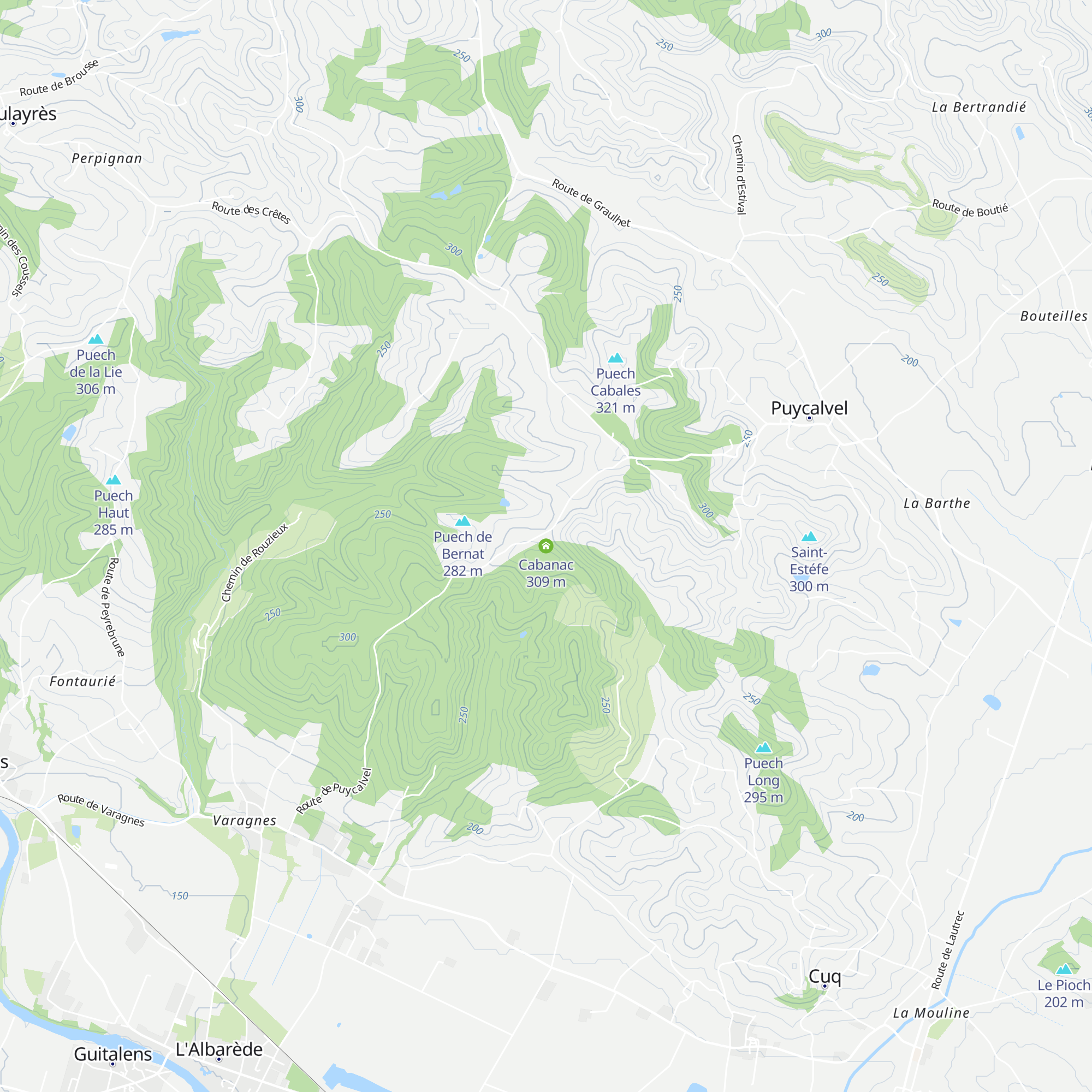 Cabanac map