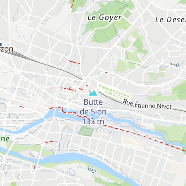 Map of Butte de Sion