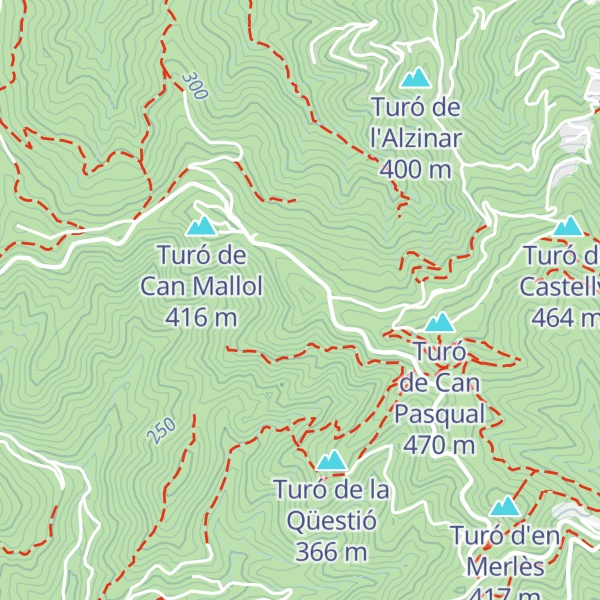Map of Turó de la Peça