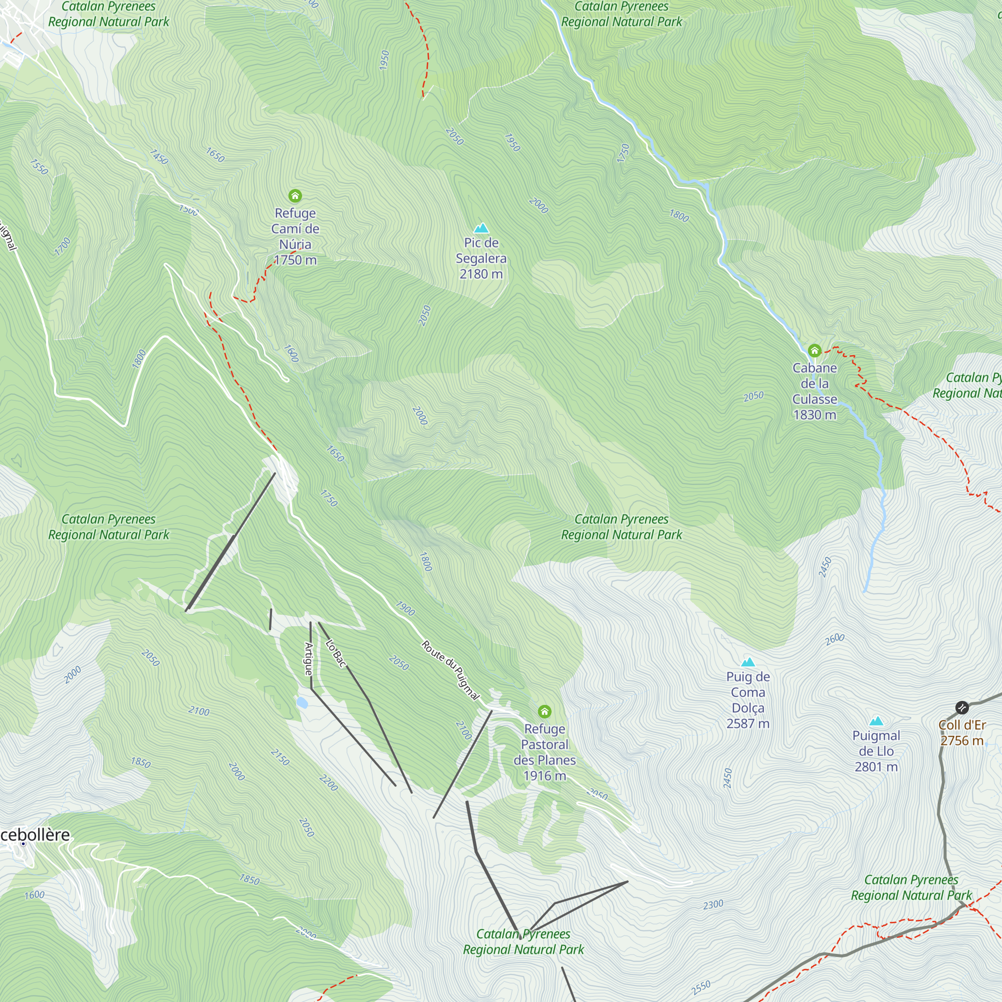 Refuge de la Matte map