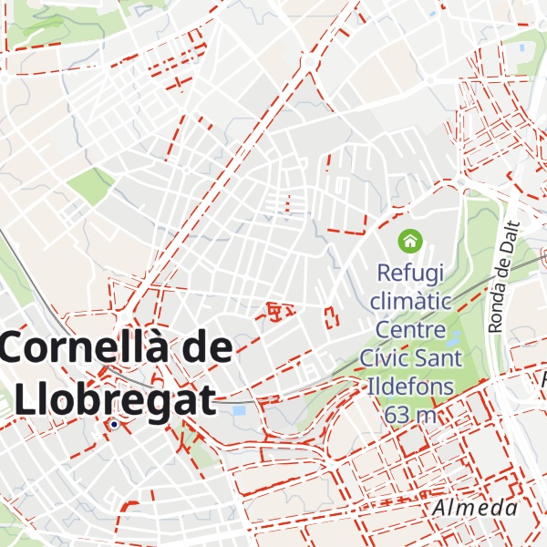 Map of Refugi climàtic Biblioteca Central de Cornellà