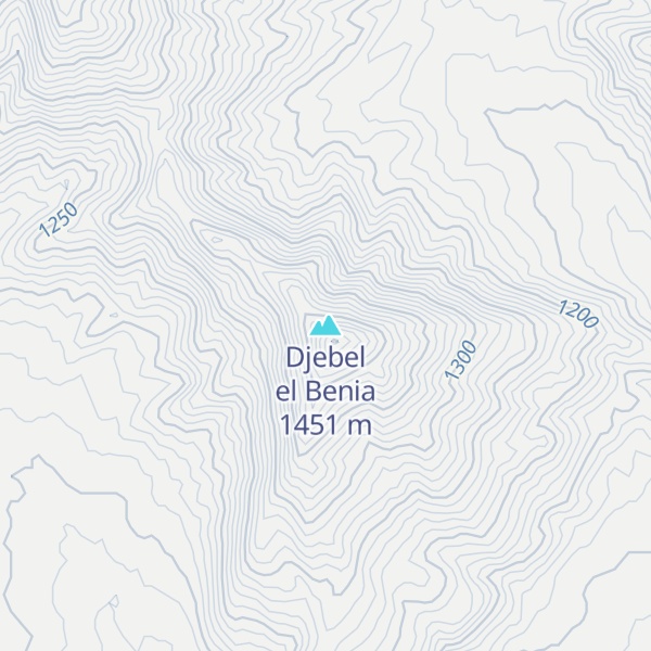 Map of Djebel el Benia
