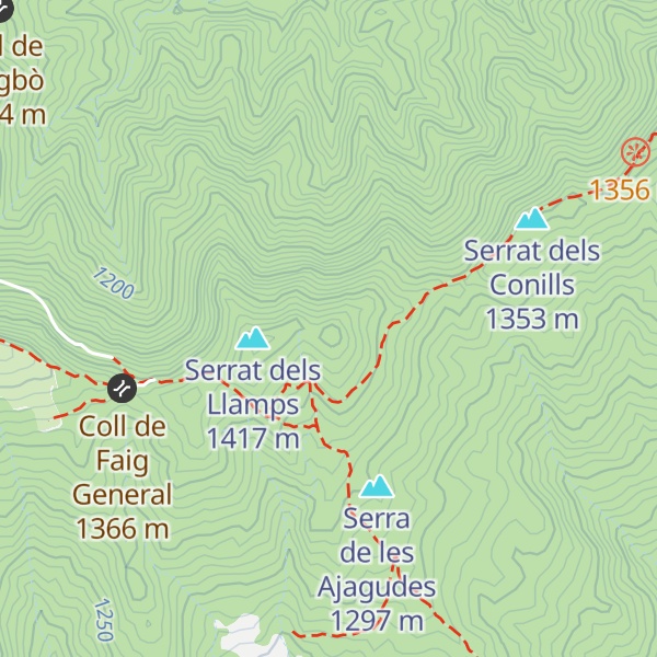 Map of Serrat de la Remolta
