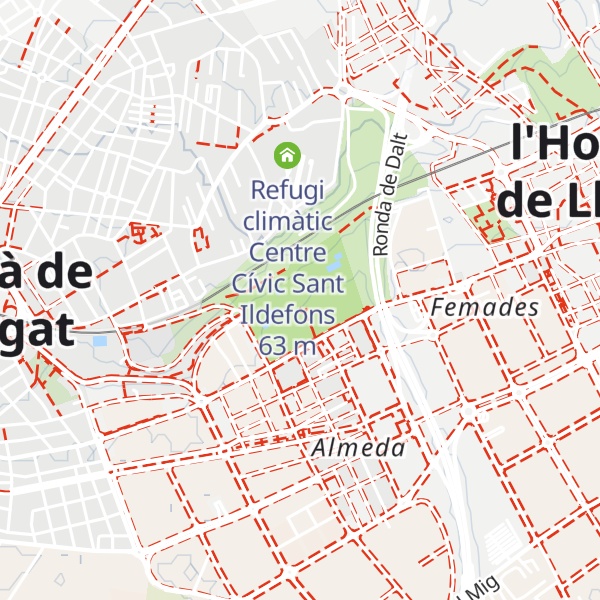 Map of Refugi climàtic Parc de Can Mercader