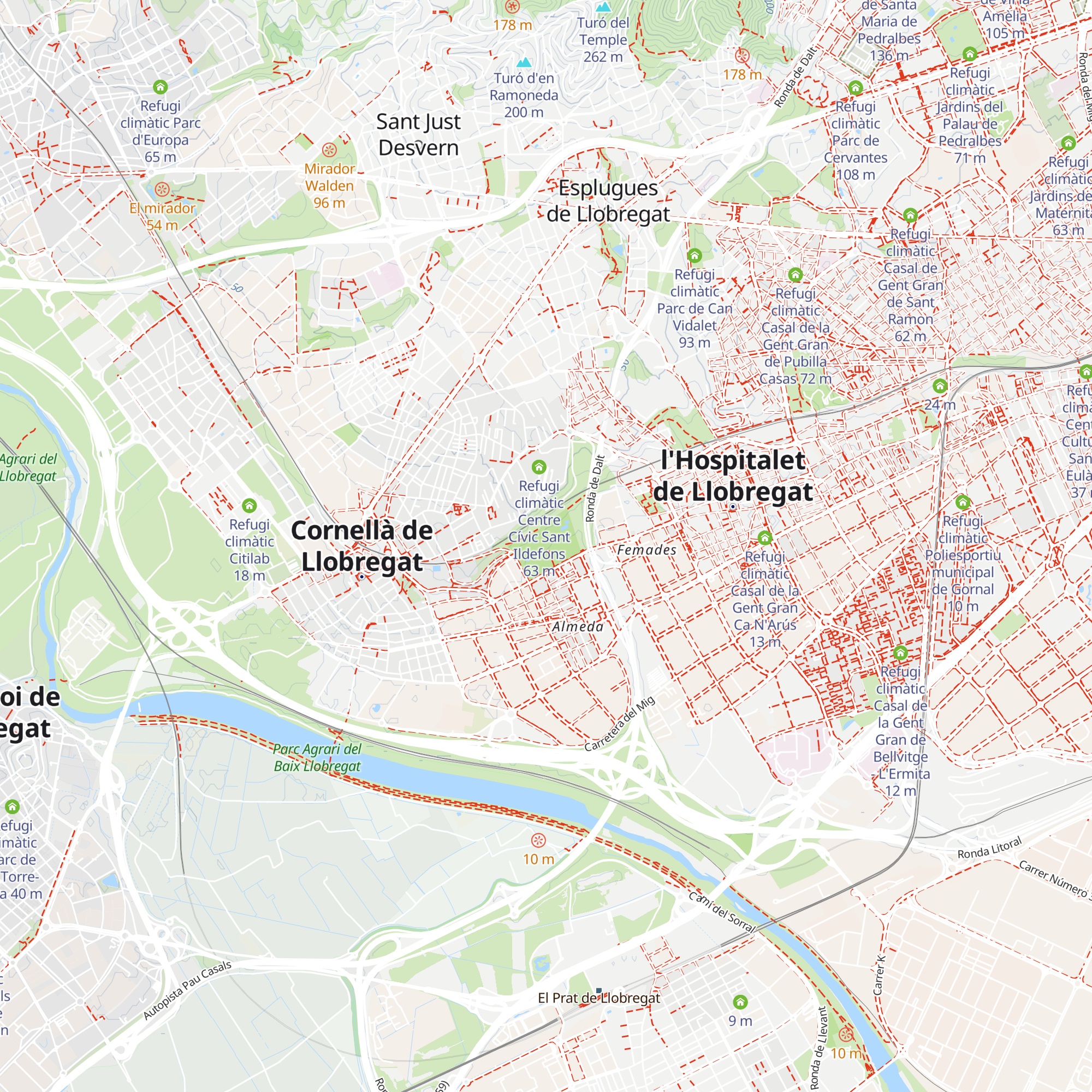 Refugi climàtic Parc de Can Mercader map