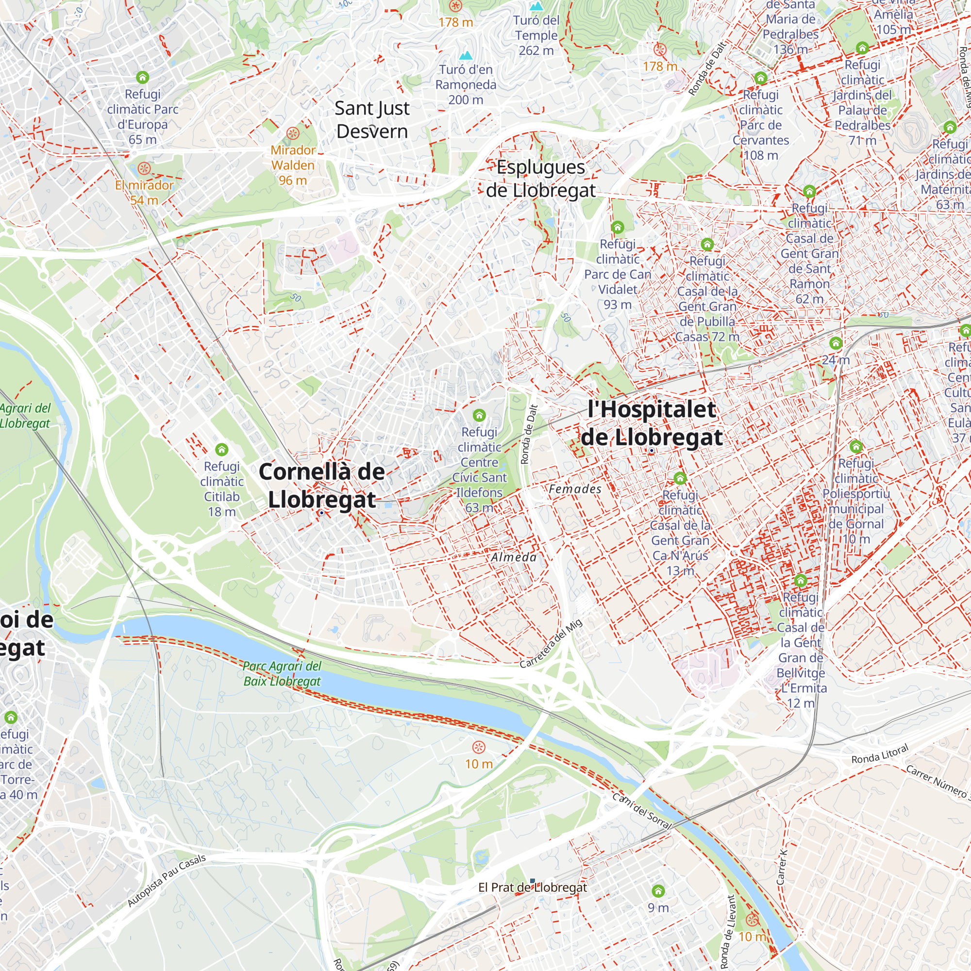 Refugi climàtic Parc de Can Mercader map