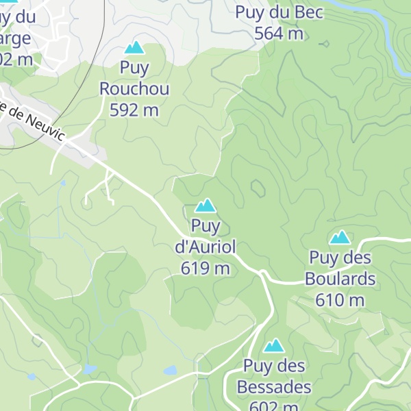 Map of Puy d'Auriol