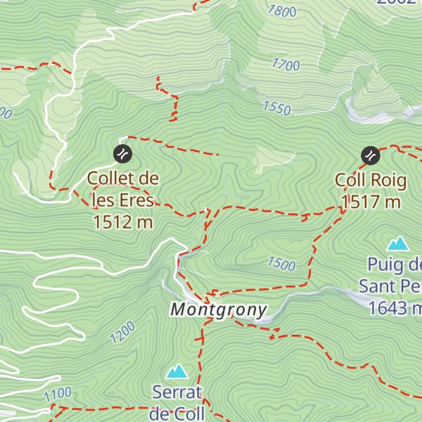 Map of Refugi de les Planelles