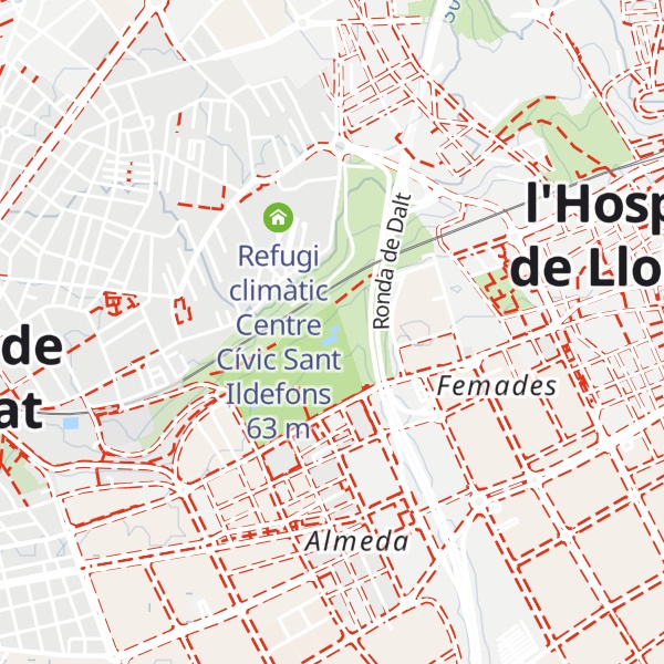 Map of Refugi climàtic Complex Aquàtic i Esportiu Can Mercader