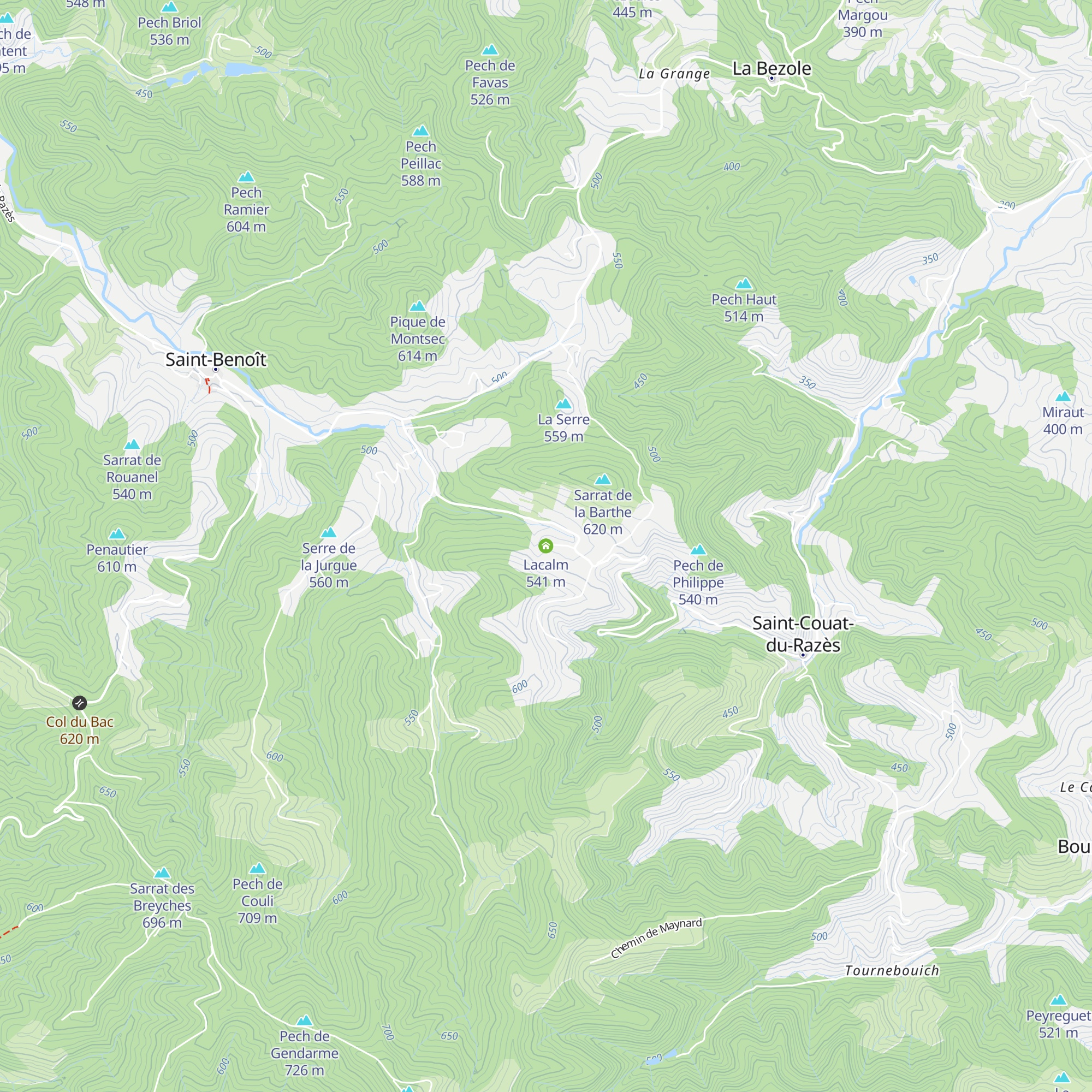 Lacalm map