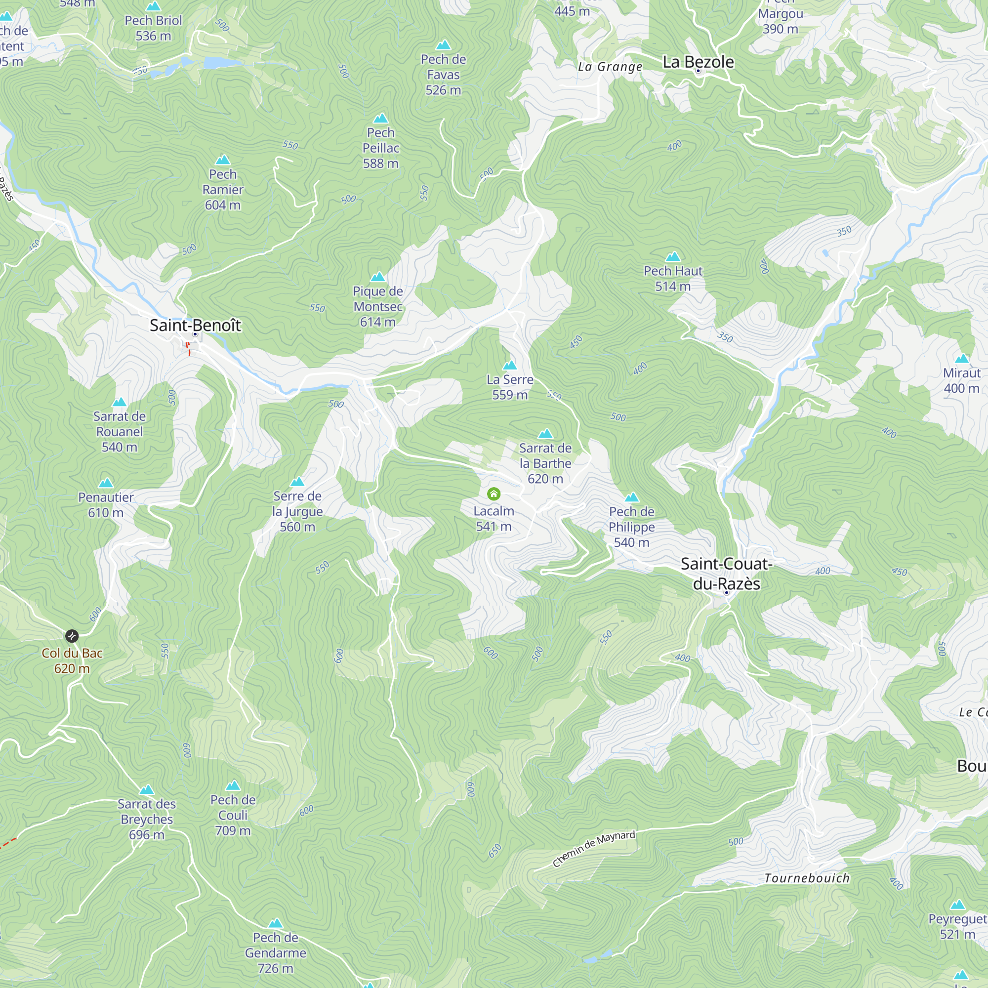 Lacalm map
