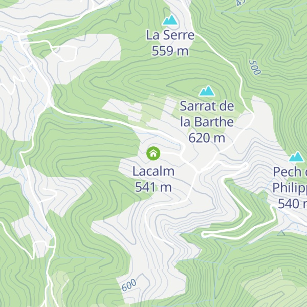 Map of Lacalm