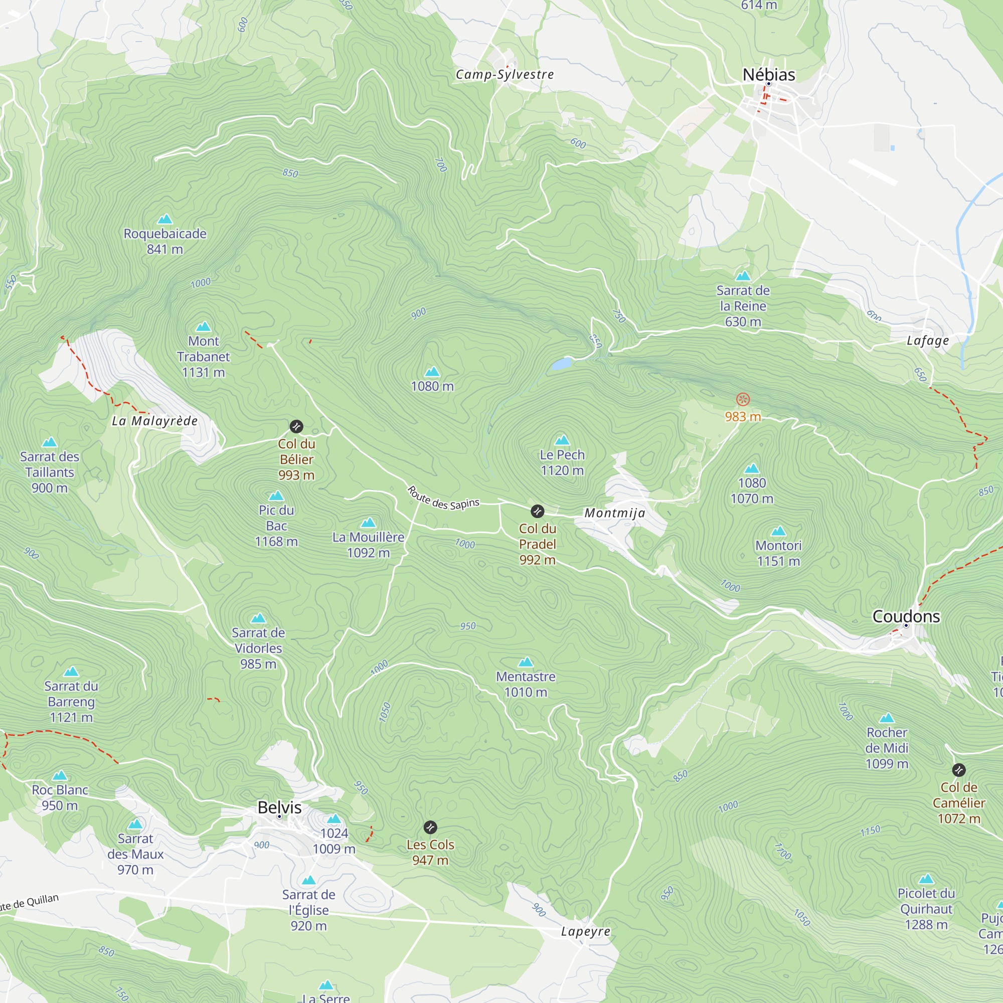 Cabane forestière de Callong map