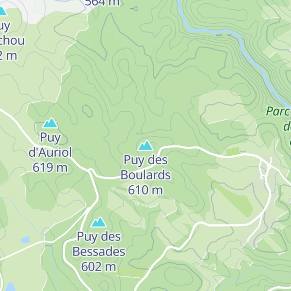 Map of Puy des Boulards