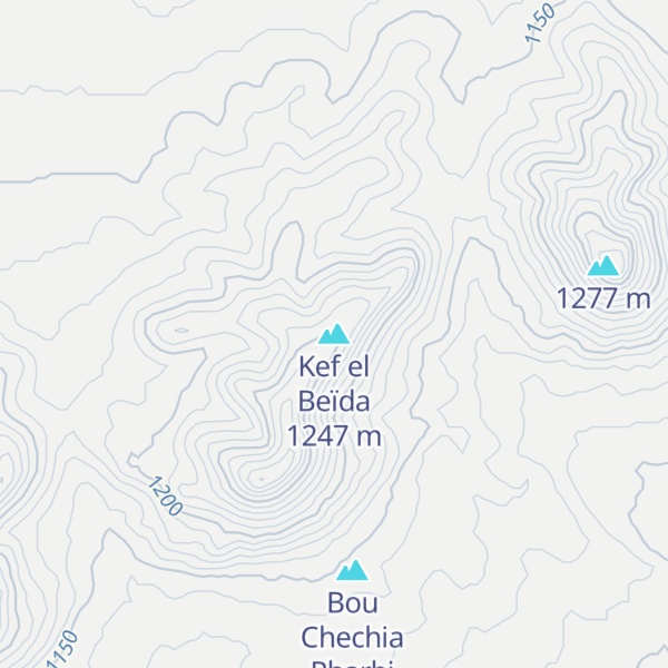 Map of Kef el Beïda