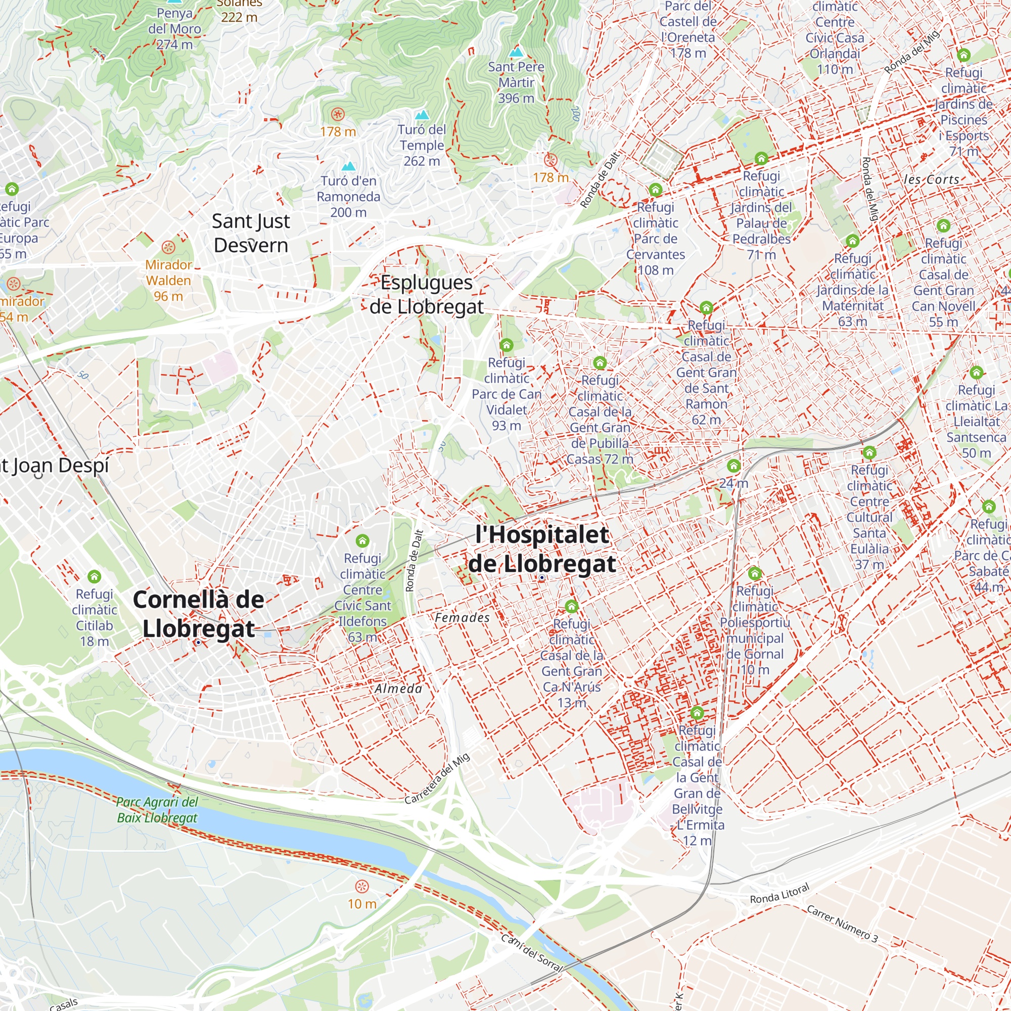 Refugi climàtic Parc de Can Buxeres map