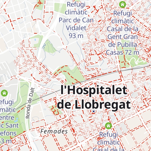 Map of Refugi climàtic Parc de Can Buxeres