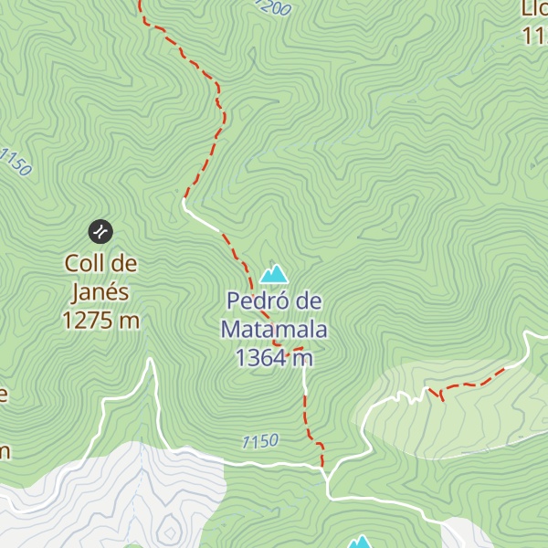 Map of Pedró de Matamala