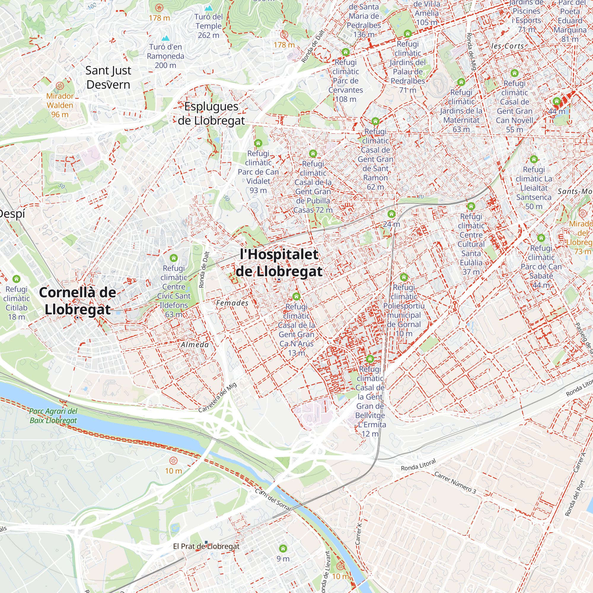 Refugi climàtic Casal de la Gent Gran Ca N'Arús map