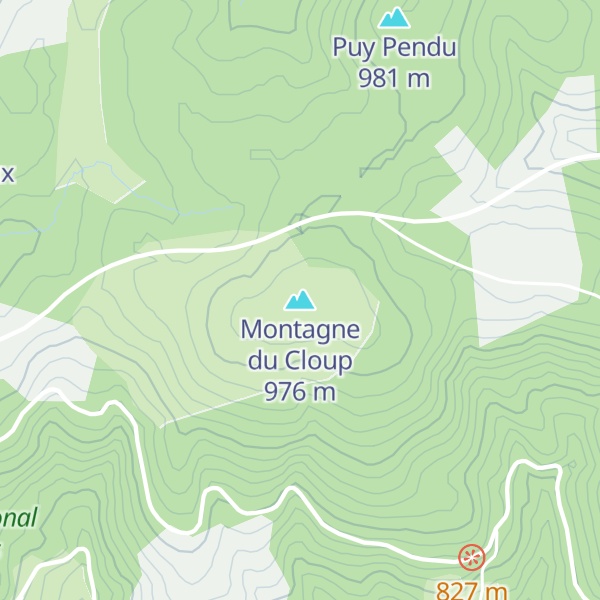 Map of Montagne du Cloup