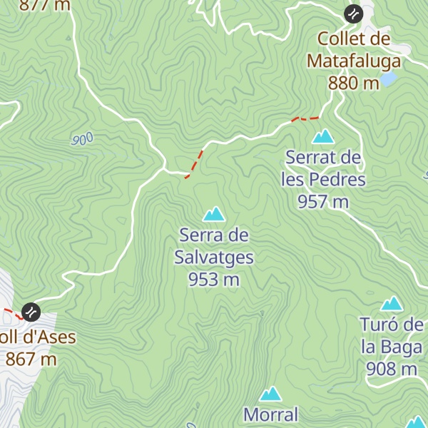 Map of Serra de Salvatges