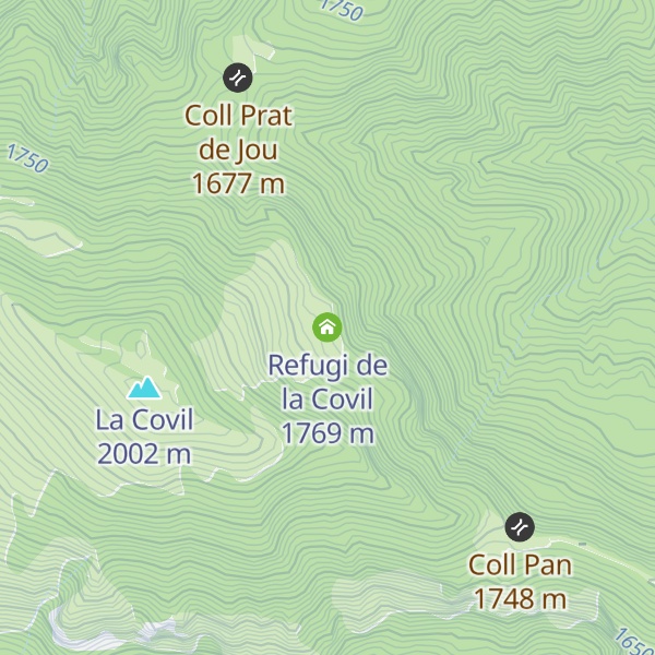 Map of Refugi de la Covil