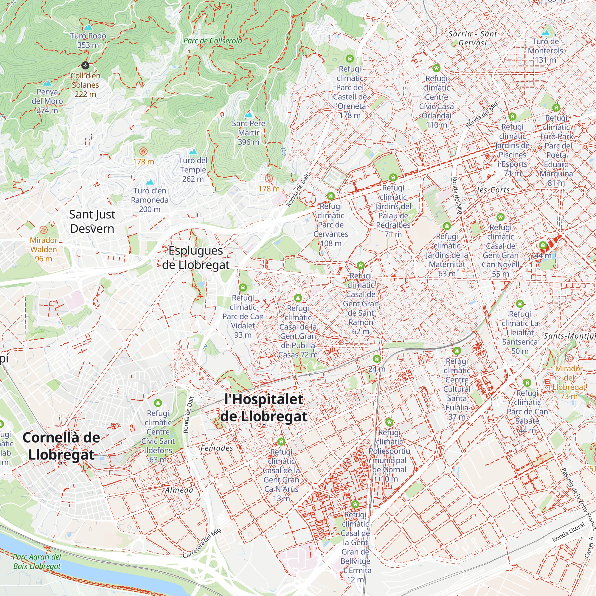 Refugi climàtic Casal de la Gent Gran de Pubilla Casas map