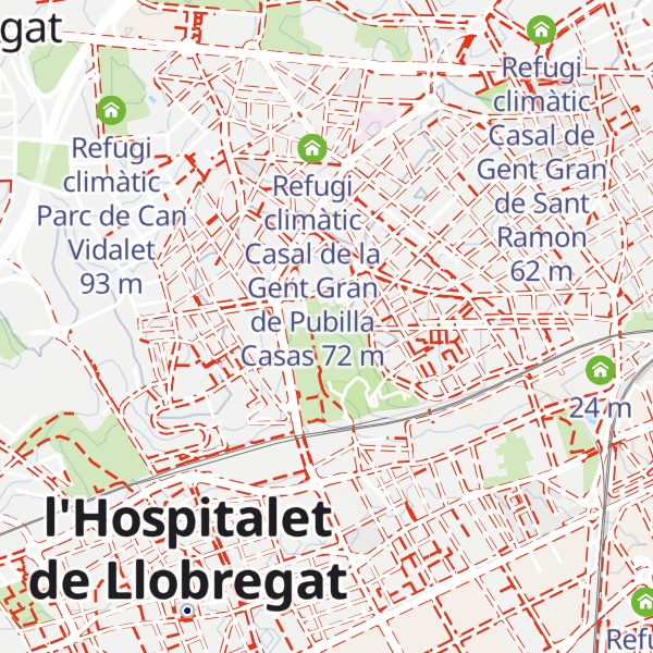 Map of Refugi climàtic Parc Les Planes