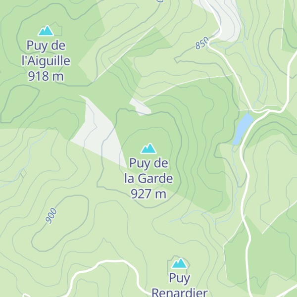 Map of Puy de la Garde