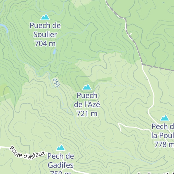 Map of Puech de l'Azé