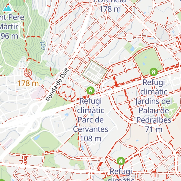 Map of Refugi climàtic Parc de Cervantes