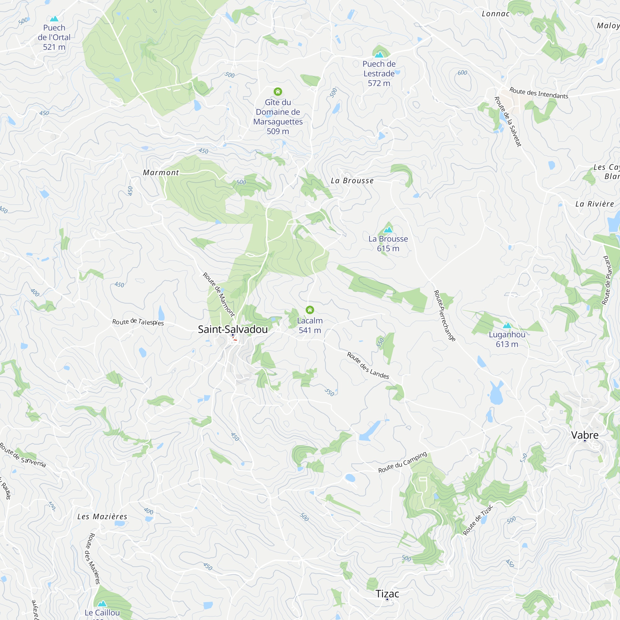 Lacalm map