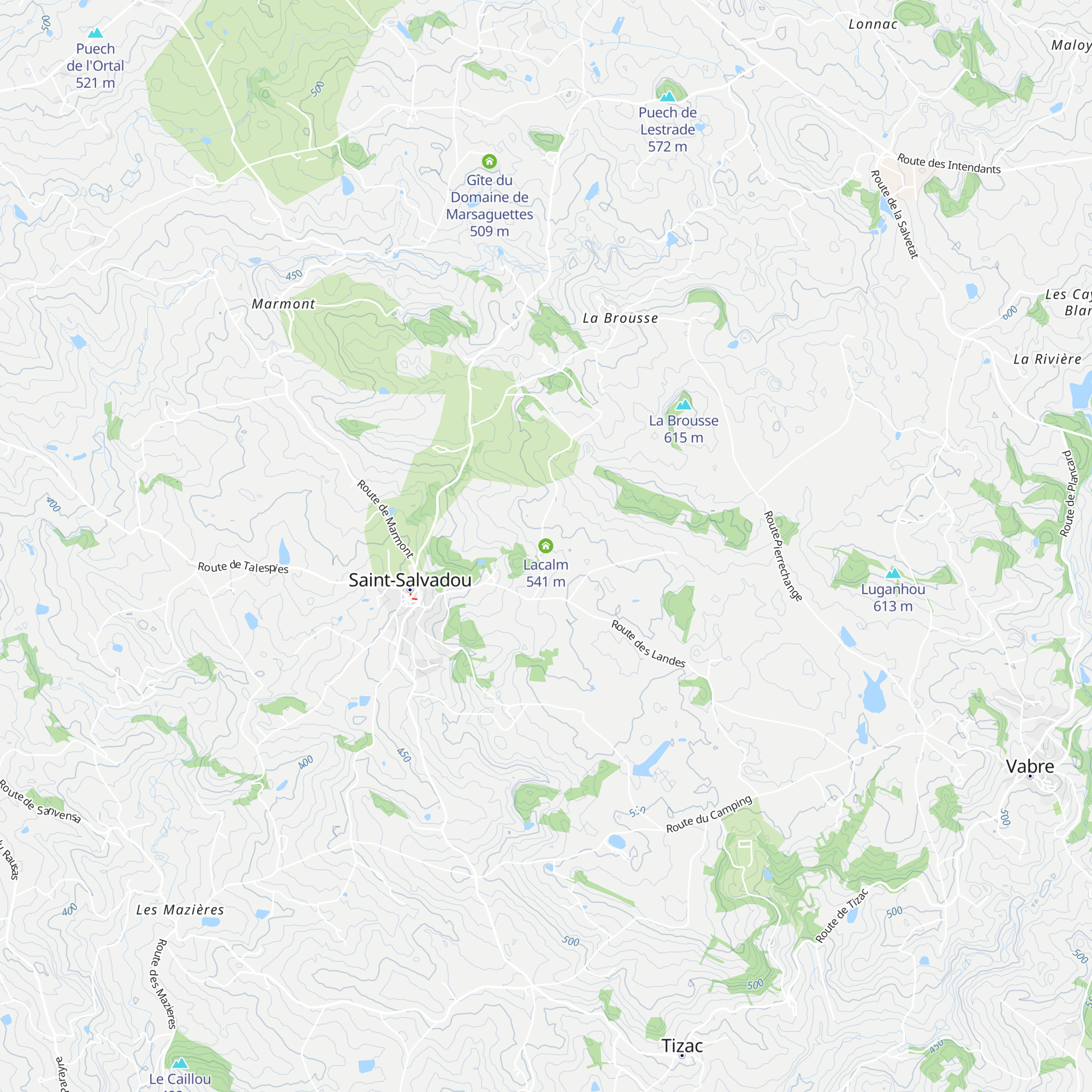 Lacalm map