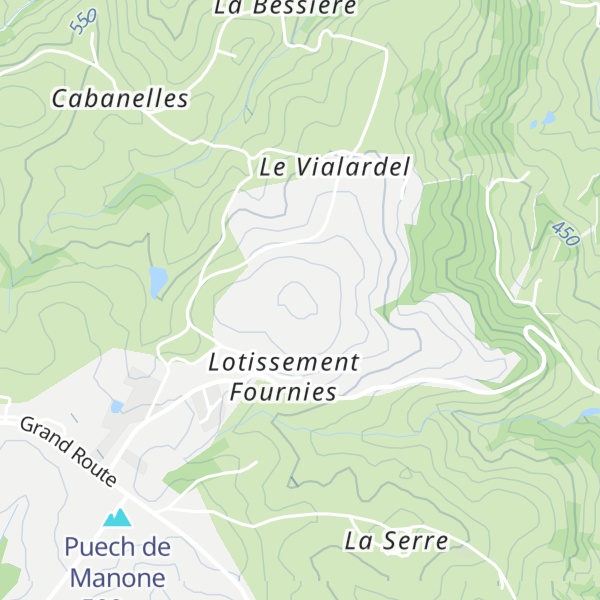 Map of Puech de la Vernhe
