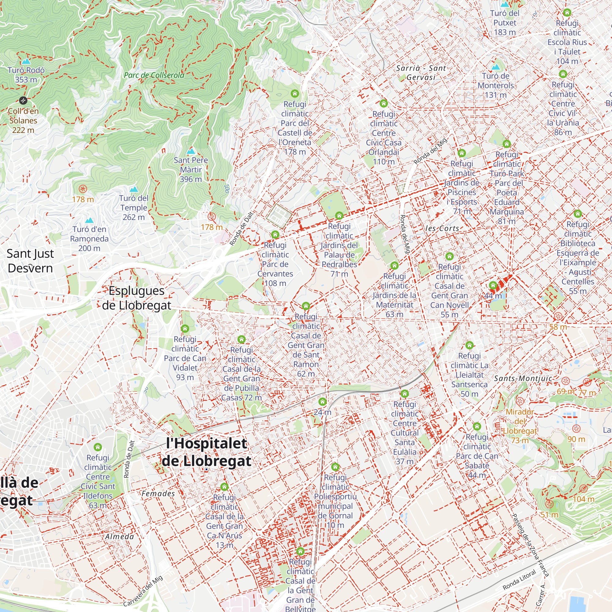 Refugi climàtic Casal de Gent Gran de Sant Ramon map