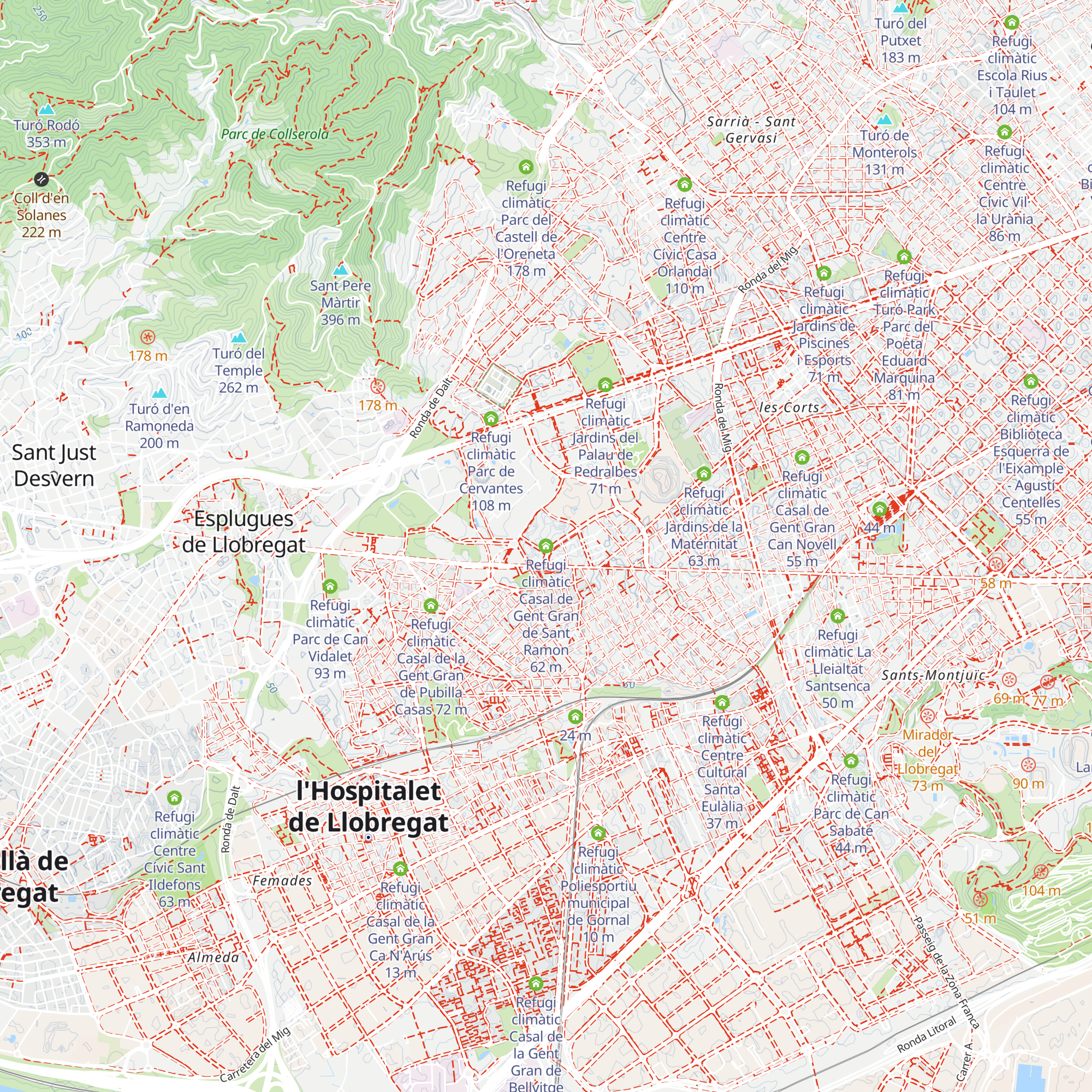 Refugi climàtic Casal de Gent Gran de Sant Ramon map