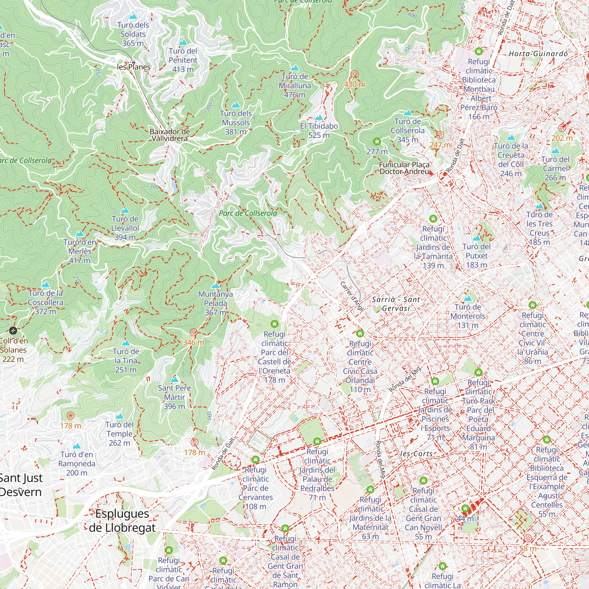 Refugi climàtic Jardins de Can Sentmenat map