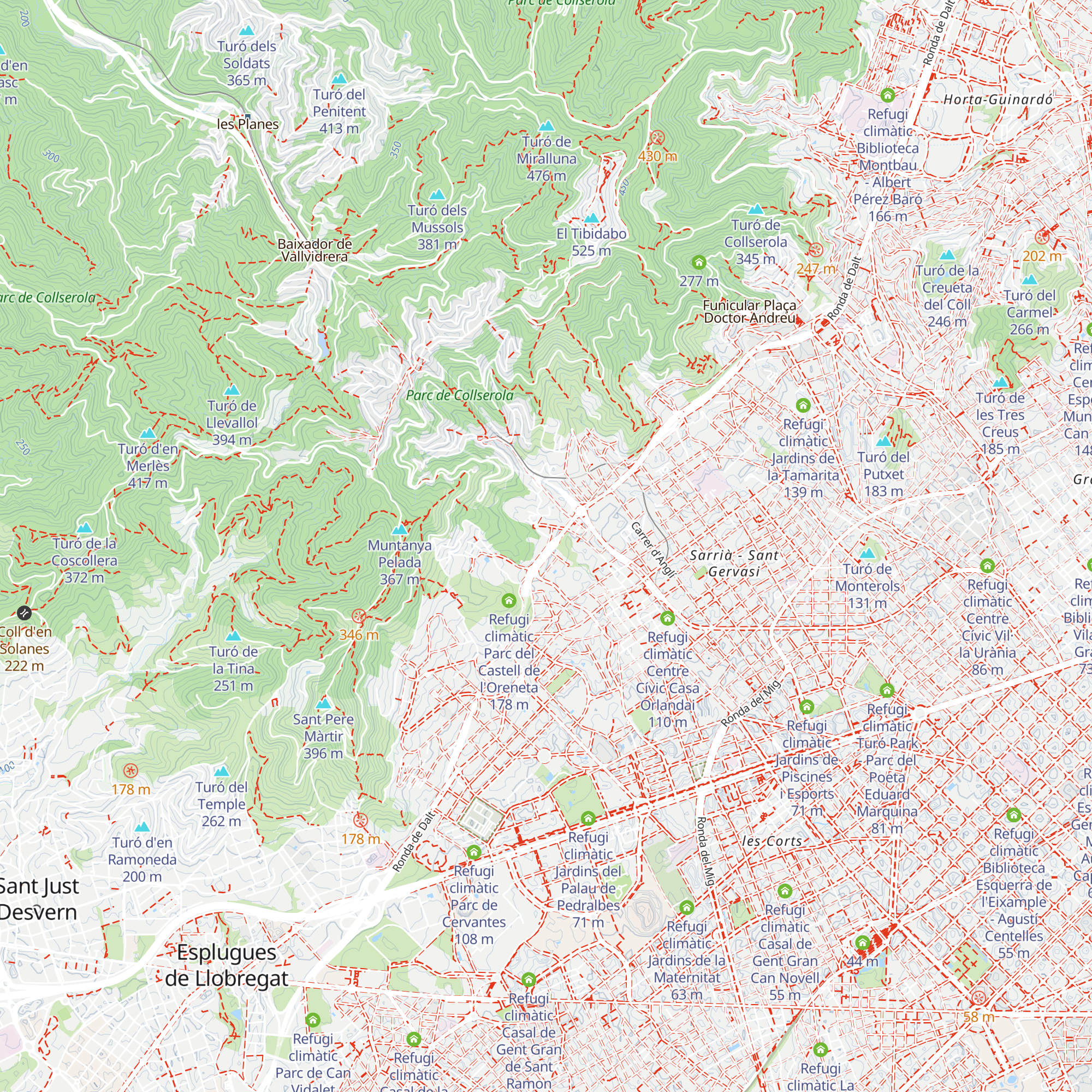 Refugi climàtic Jardins de Can Sentmenat map
