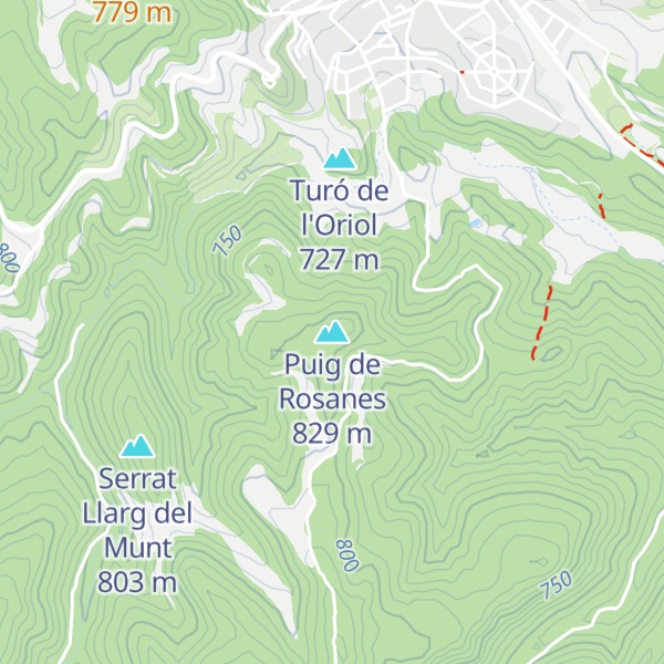Map of Puig de Rosanes