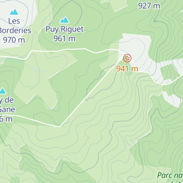 Map of Puy des Pouges