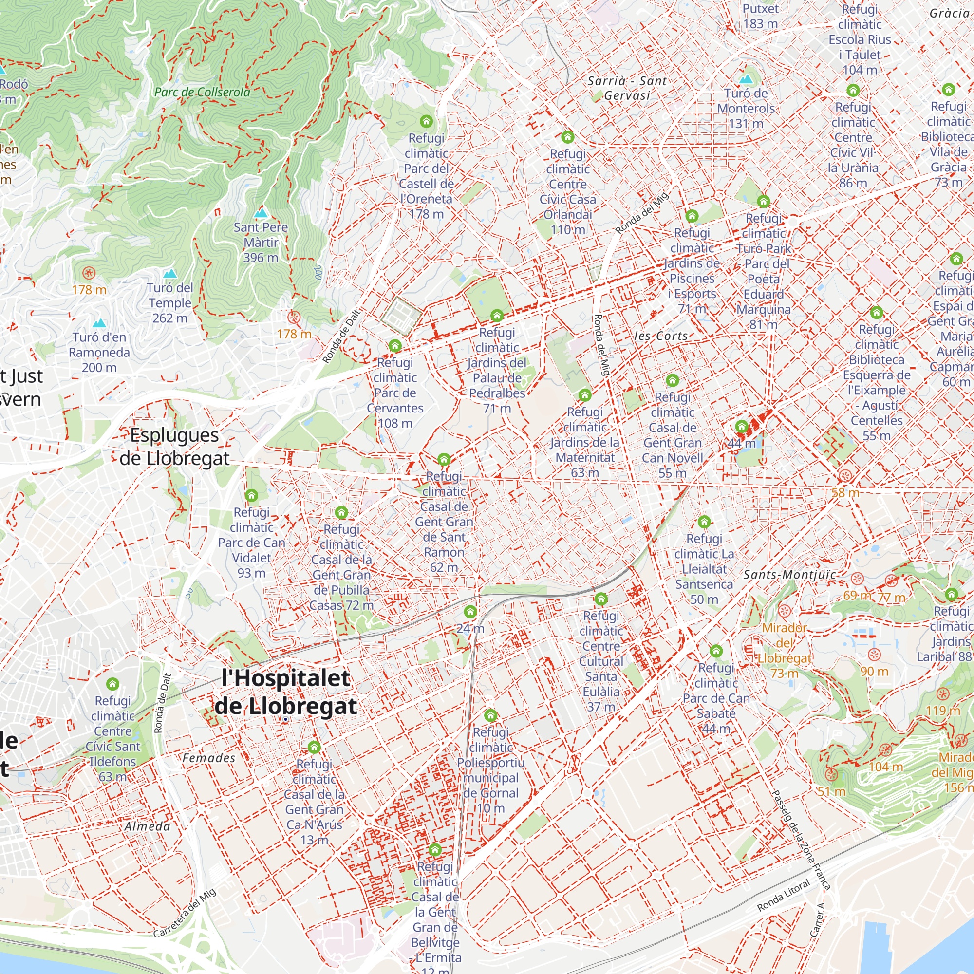 Refugi climàtic Torre Barrina map