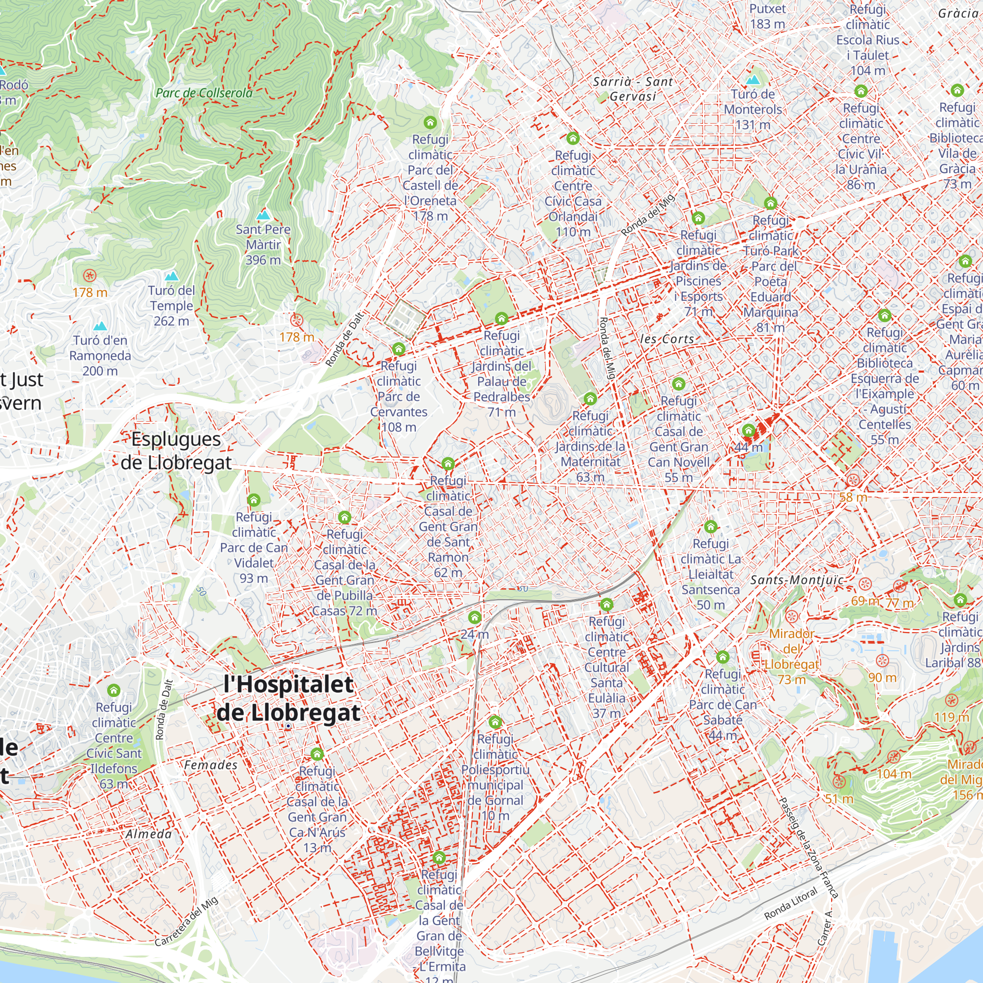 Refugi climàtic Torre Barrina map