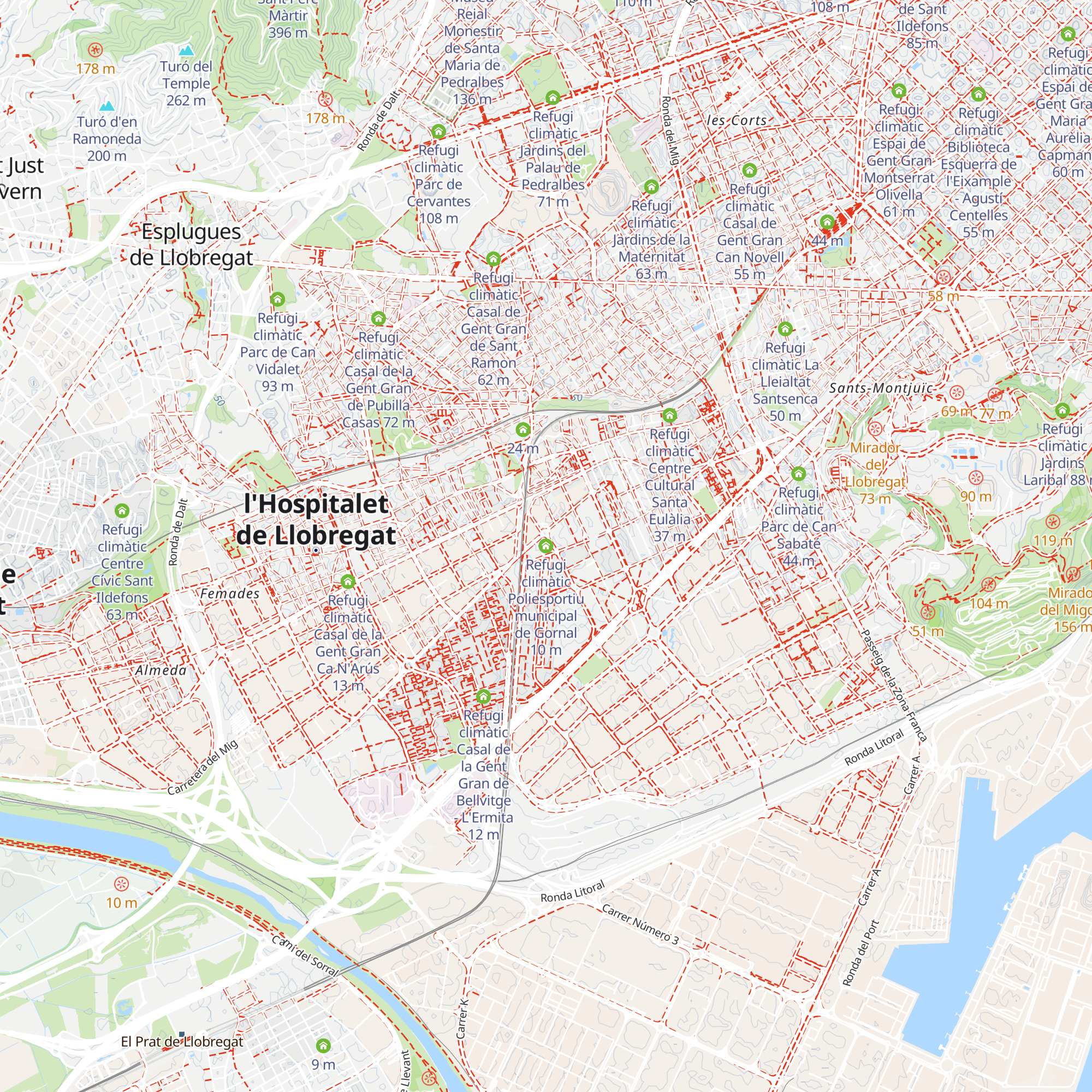 Refugi climàtic Poliesportiu municipal de Gornal map