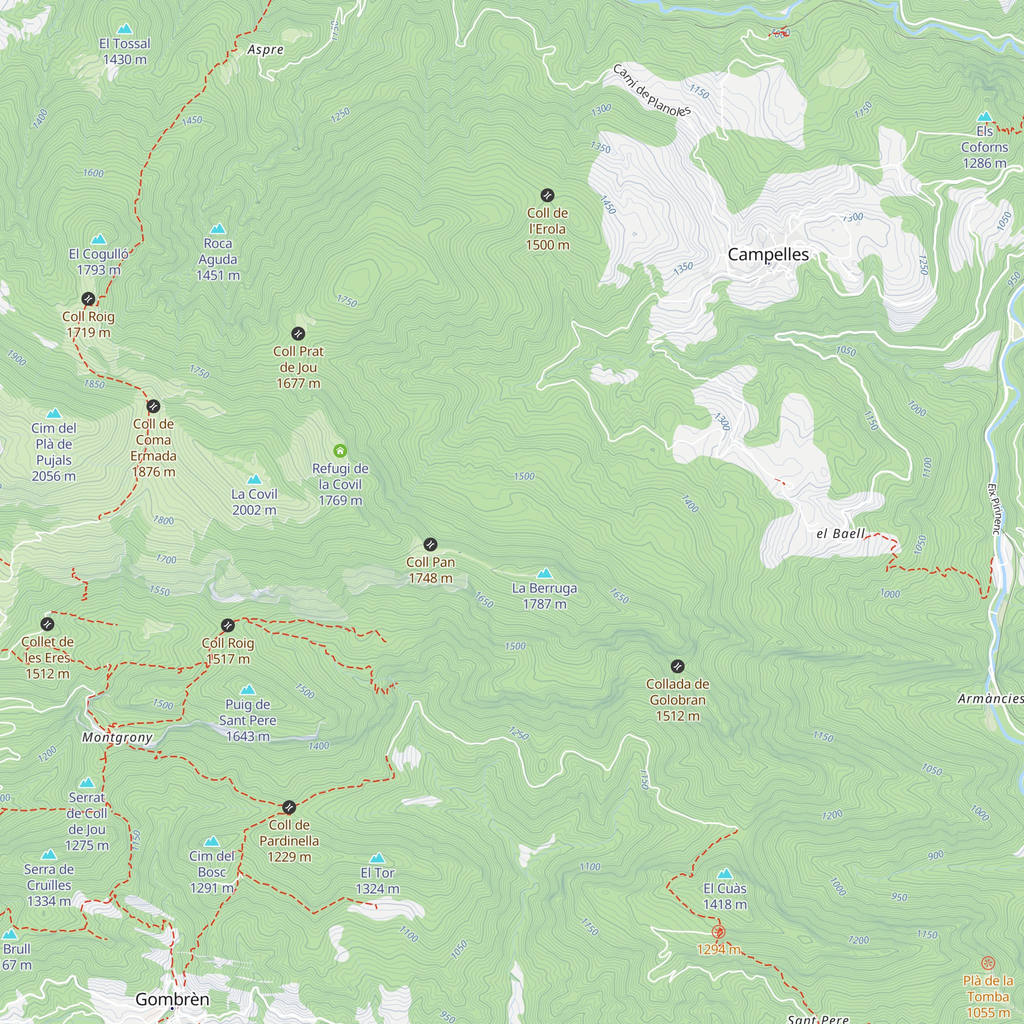 Refugi Pla de Prats map